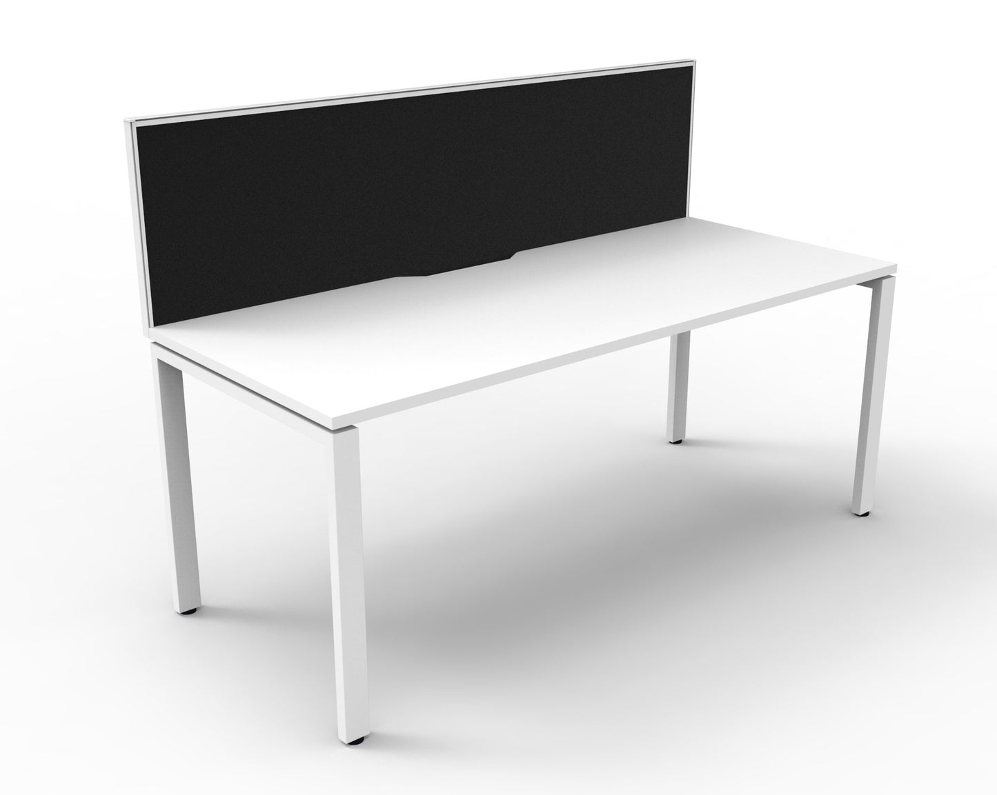 Deluxe Profile Leg Single Workstation with Screen 1500 x 750 Deluxe Prof 1P - NW/WS