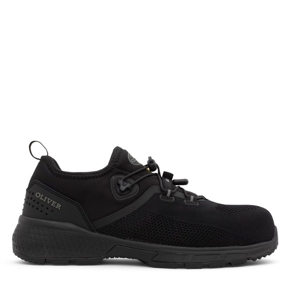 Oliver Black Flyknit Shoe (S1P HRO SRC ESD) Black Size 8