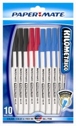 PEN PAPERMATE BP KILOMETRICO MED VARIETY 10PK