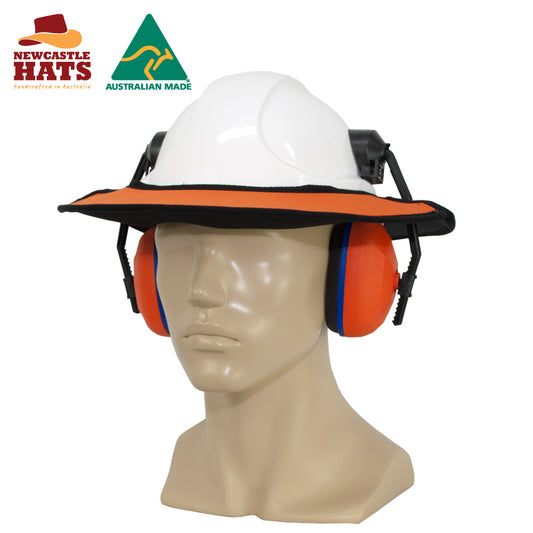 HARD HAT BRIM STANDARD WITHOUT FLAP ORANGE AND BLACK