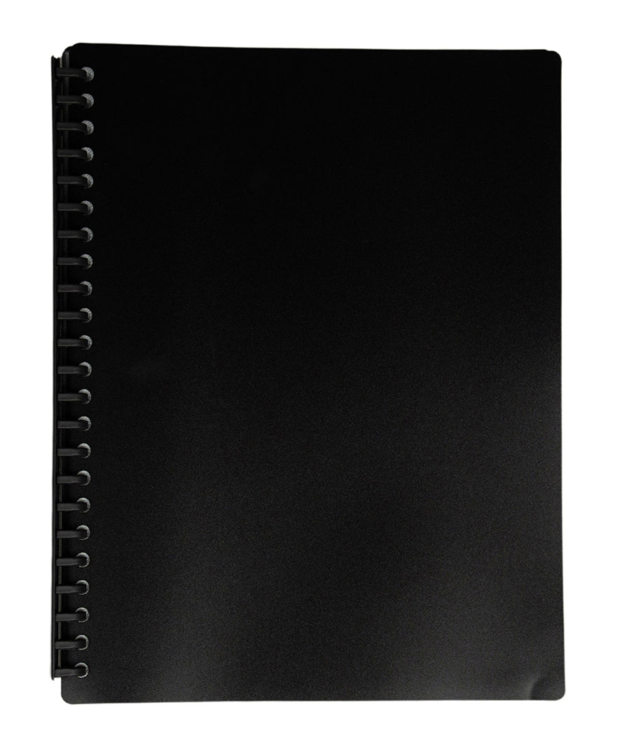 DISPLAY BOOK GNS A4 REFILLABLE BLACK 20P