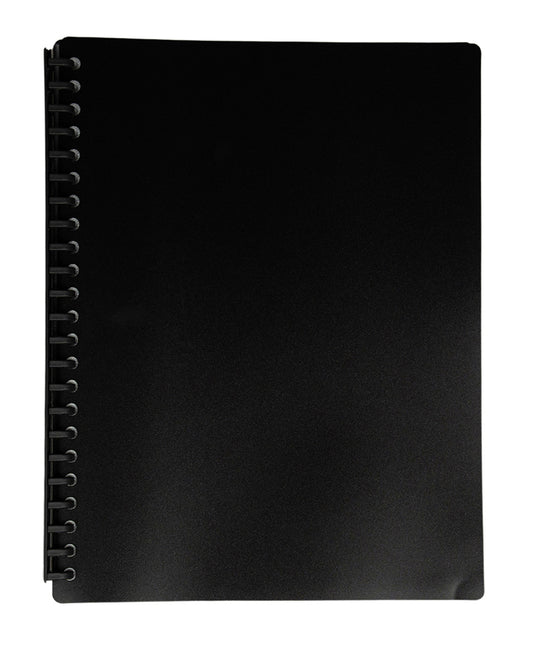 DISPLAY BOOK GNS A4 REFILLABLE BLACK 20P