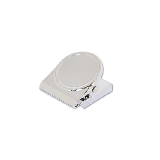 Chrome Square Round Memo Clip Magnet | 30mm