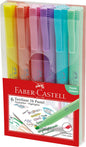 HIGHLIGHTERS FABER-CASTELL TEXTLINER 38 PASTEL ASSTD WALLET 6