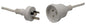 3m White Mains Extension Cable Standard AU/NZ mains extension lead - 240V 10A rated - 3m length