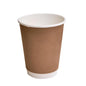 12 OZ PLA Coated DW Cup/Brown Print 500pc/ctn