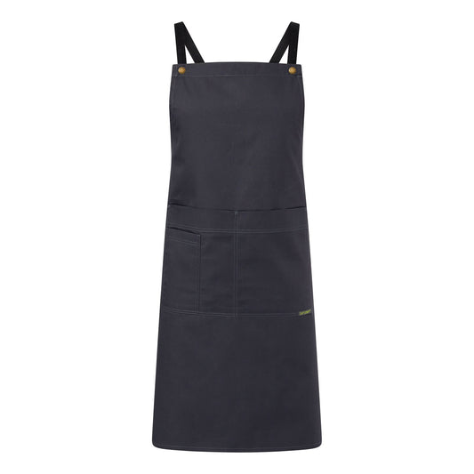 CHEFS CRAFT FULL BIB APRON WITH POCKETS CHARCOAL
