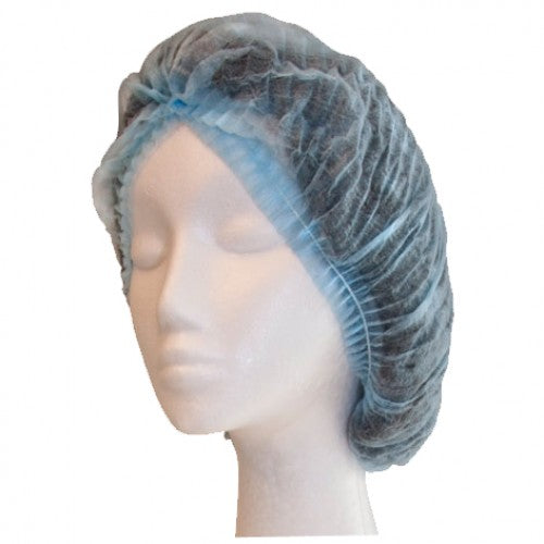 PRO-VAL Crimped Berets 21" Lightweight and comfortable PP crimped hair cap blue ctn of 1000