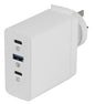5-20V 100W Laptop Wall Plugin Power Supply with 2 x USB-C (PD3.0/QC4.0+) and USB-A (QC3.0)