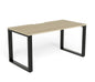 R2G LOOP Desk With Scalloped Top 1200 x 750 Natural Oak/Black
