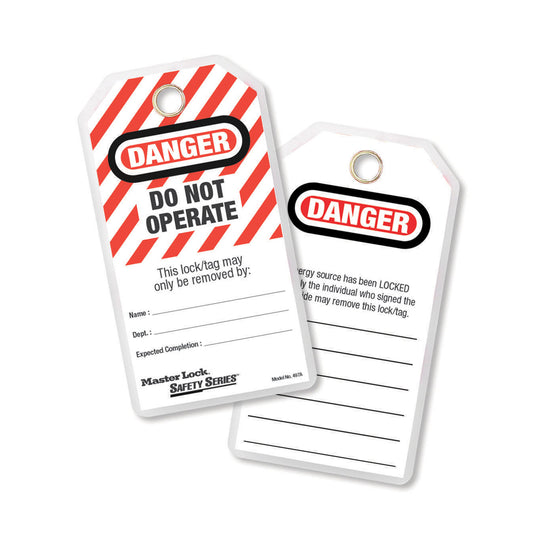 Lockout Tags Do Not Operate Safety Tag, English, Laminated