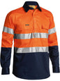 Bisley TAPED HI VIS CLOSED FRONT DRILL SHIRT O/N M