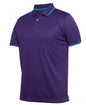 JB's PDM JACQUARD CONTRAST POLO PURPLE/AQUA - L
