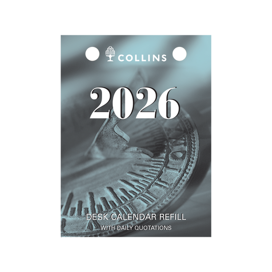 DESK CALENDAR REFILL COLLINS 2026 76X102MM DCRT TOP PUNCH