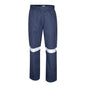 Tru Workwear Heavy Weight Cotton Drill Cargo Trousers with 3M Reflective Tape NAV-117S