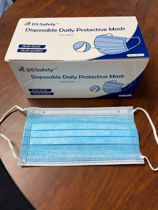 TRIFOLD 3 PLY MASK Disposable (NON SURGICAL) 50 per box