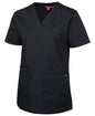 JB's Womens Scrub Top HOSPITAL ESSENTIAL BLACK SIZE 16