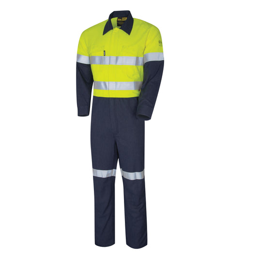 BOOL Regular Weight PPE2 Two Tone Yellow/Navy Coverall With Loxyª Reflective Tape 107S