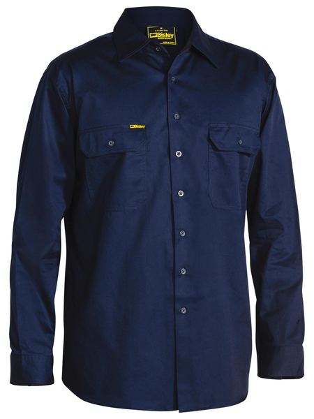 BISLEY COOL LIGHTWEIGHT DRILL SHIRT NAVY XL