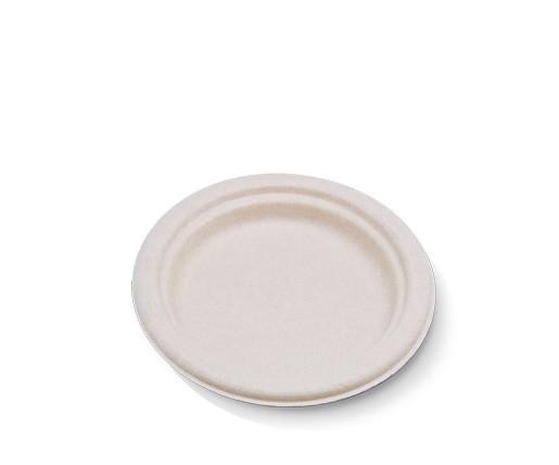 Unbleached Sugarcane Round Plate 7″ 1000pc/ctn