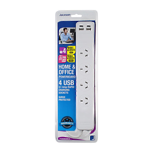 Jackson 4 Way USB Power Board 1m