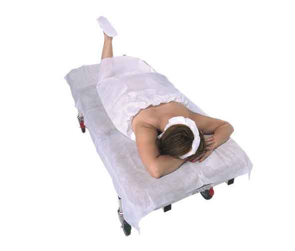 Pro-Val Polypropylene Single Use Bed Sheet white carton of 100