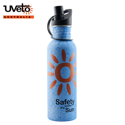 STAINLESS STEEL DRINK BOTTLE BLUE 750ML