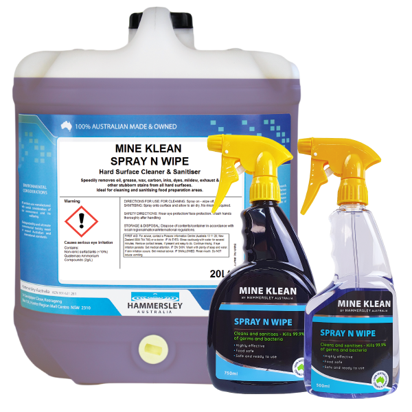 HAMMERSLEY Mine Klean Spray N Wipe 750ml
