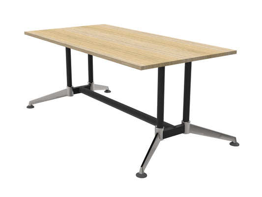 Typhoon Meeting Table With Natural Oak Top 1800mm W x 900mm D x 750mm H [Cl:NATURAL OAK/BLACK]