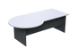 R2G P End Desk WHITE/IRONSTONE
