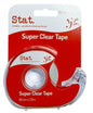 TAPE SUPER CLEAR STAT 18MMX33M ON DISPENSER