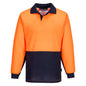 PORTWEST MF213 - Food Industry Cotton Comfort Polo Shirt L/S
Orange/Navy 4XL