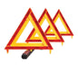 Vision Safe WARNING TRIANGLE SET (3 X FOLDING REFLECTIVE TRIANGLES)