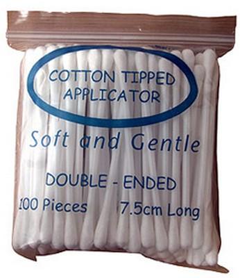 COTTON APPLICATOR PKT 100