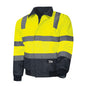 Tru Workwear Pilot Two Tone Polyester Oxford Jacket with TRuVis Reflective Tape YELLOW NAVY XL