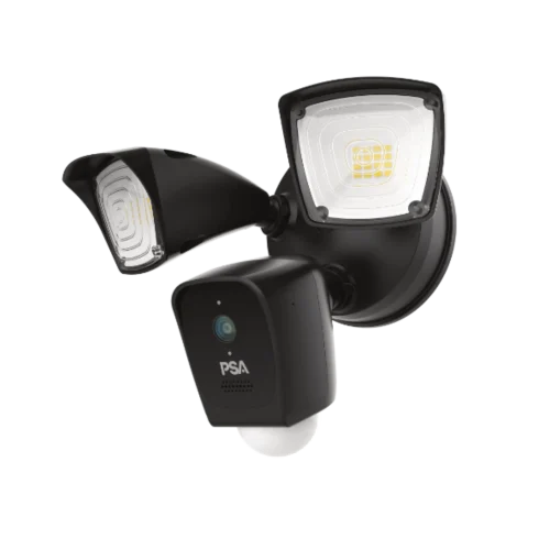 Centrii Floodlight Camera IP65, 3MP, PIR, Mic, Speaker, black 2500lm 240vac