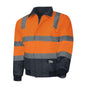 Tru Workwear Pilot Two Tone Polyester Oxford Jacket with TRuVis Reflective Tape ORNAGE NAVY M
