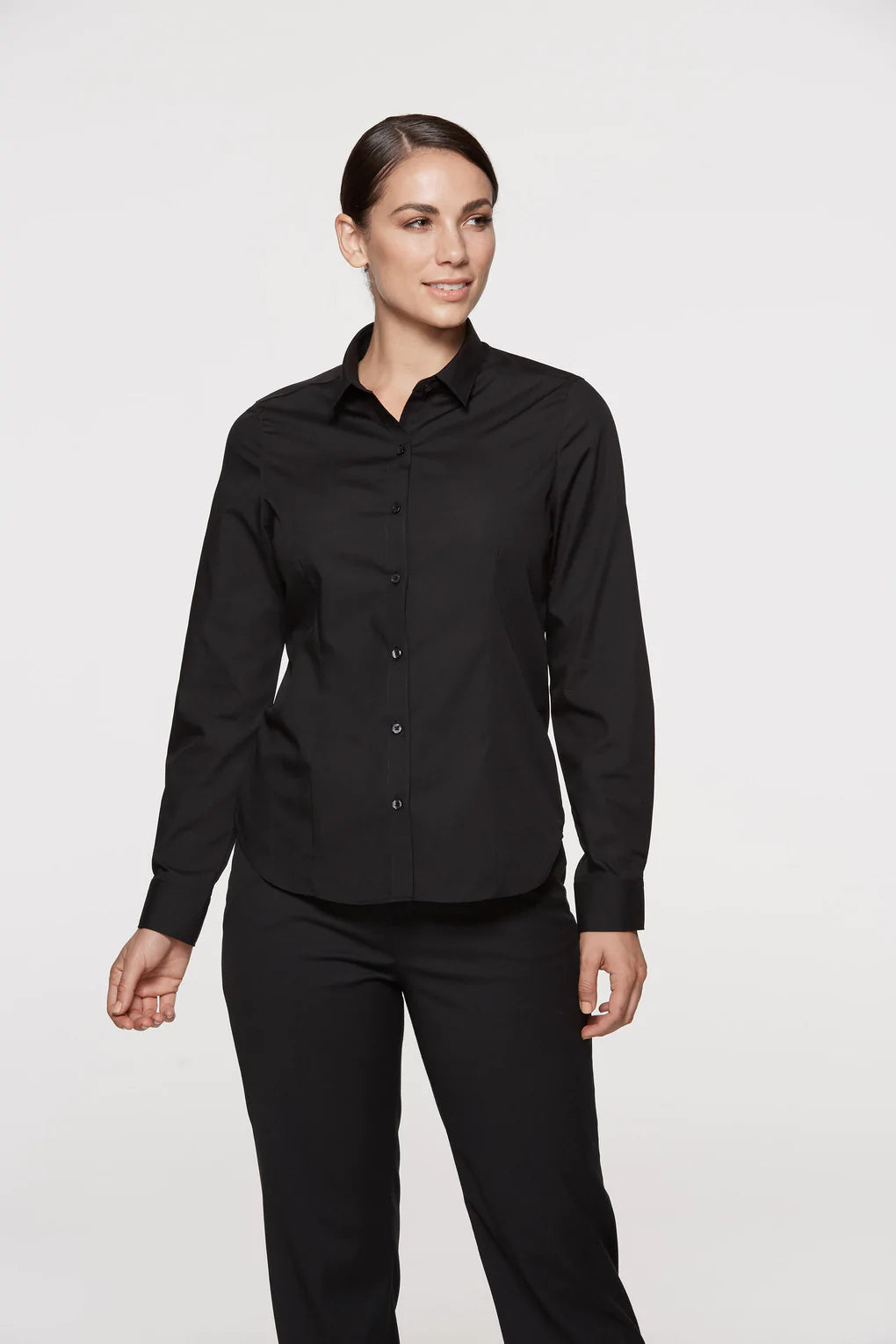 KINGSWOOD LADY SHIRT LONG SLEEVE BLACK SIZE 26