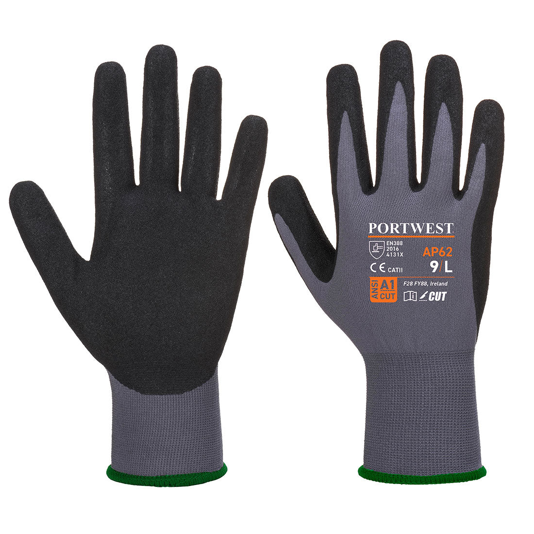 Portwest AP62 - Dermiflex Aqua Glove Grey/Black