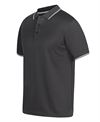 JB's PODIUM JACQUARD CONTRAST POLO GUNMETAL/WHITE 2XL