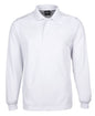 JB'S PODIUM LONG SLEEVE POLY POLO WHITE 4 XL