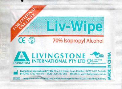 ALCOHOL WIPE 190X135MM 70% isopropyl alcohol. Individually wrapped. Sold singularly