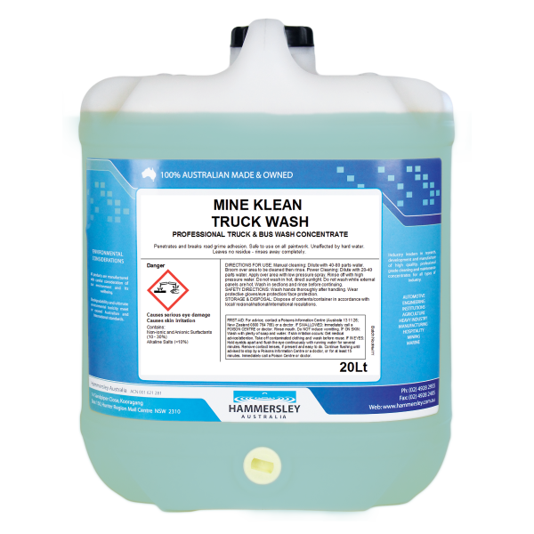HAMMERSLEY Mine Klean Truck Wash 20L
