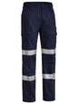 BISLEY REGULAR WEIGHT TAPED BIOMOTION DRILL CARGO WORK PANTS, NAVY, 97R