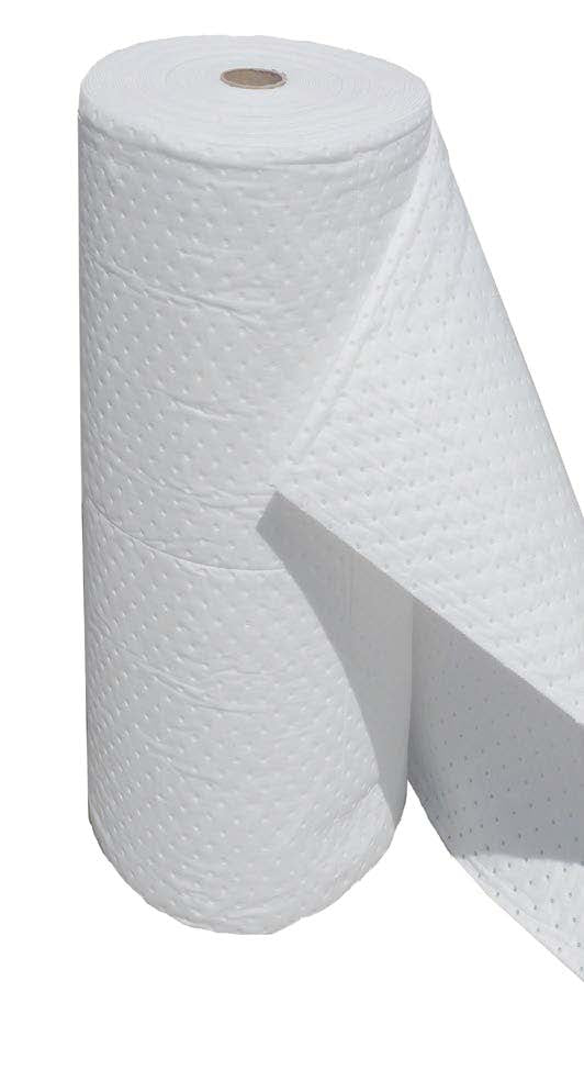 SpilMax Absorbent Heavy Duty Roll - Oil & Fuel 400gsm (43mL x 960mmW = 200 pads)