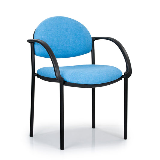 Riverina Visitor Chair with Arms Lustrell Charisma Black