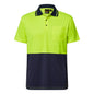 WORK CRAFT HI VIS LIGHTWEIGHT POLO YELLOW/NAVY EXTRA LARGE