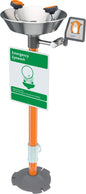 Guardian Eye/Face Wash Pedestal Mounted with Green or Orange ABS Plastic Bowl, powder coated pipes and fittings