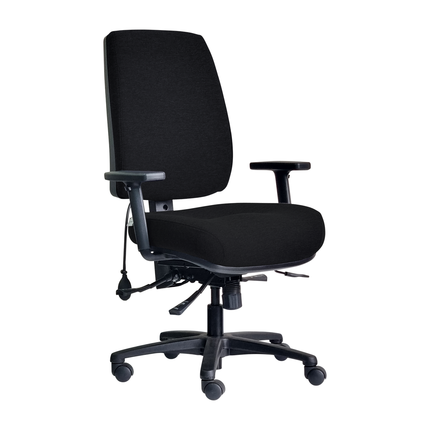 DAL ERGOSELECT STRIDE HIGH BACK WITH LARGE ERGO SEAT WITH ARMS ARMS in Apollo Black