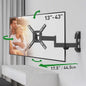 Barkan TV Wall Mount, 13 - 43 inch Full Motion Articulating - 4 Movement Flat / Curved Screen Bracket, Holds up to 25kg, Patented, UL Listed, Fits LED OLED LCD